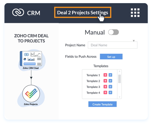 Deal to Project Settings